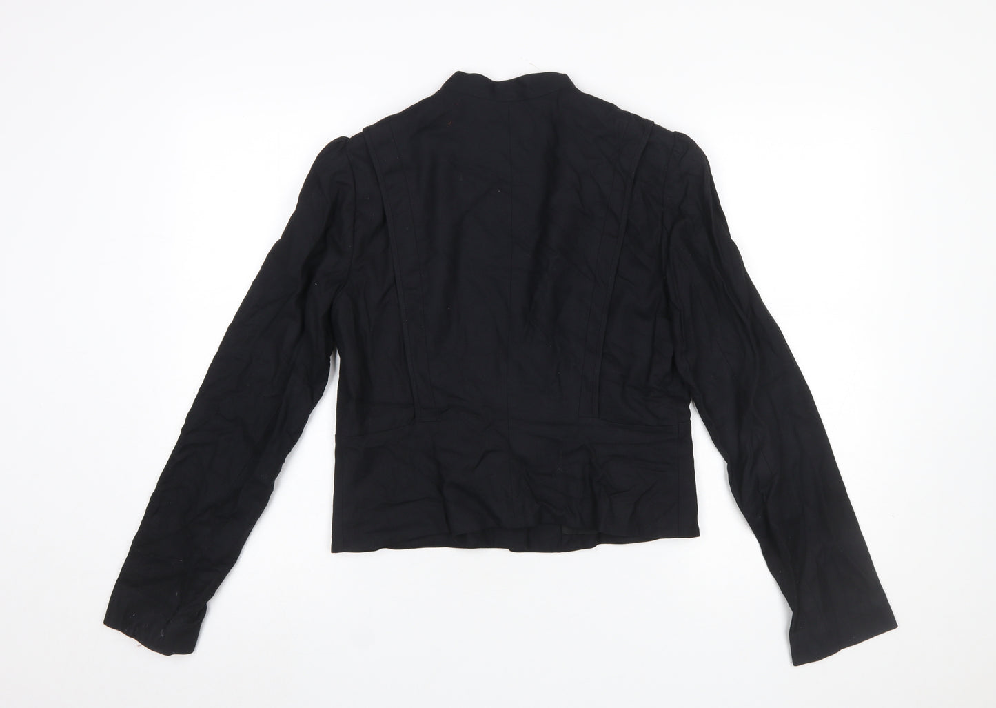 French Connection Women's Black Cropped Blazer Size 12 Tailored