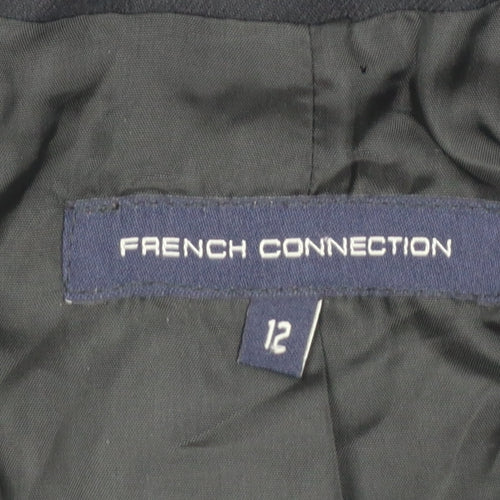 French Connection Women's Black Cropped Blazer Size 12 Tailored