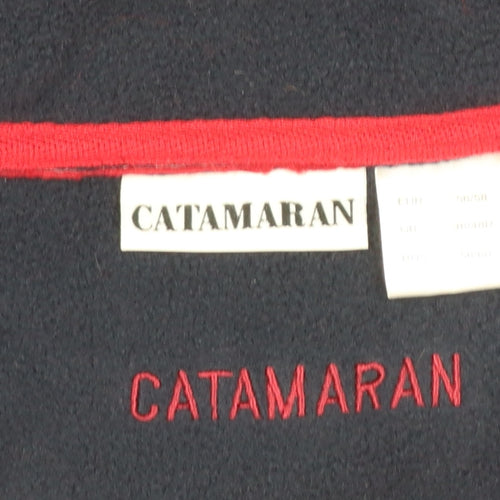 Catamaran Men's Red Fleece 1/4 Zip Pullover Sweatshirt L