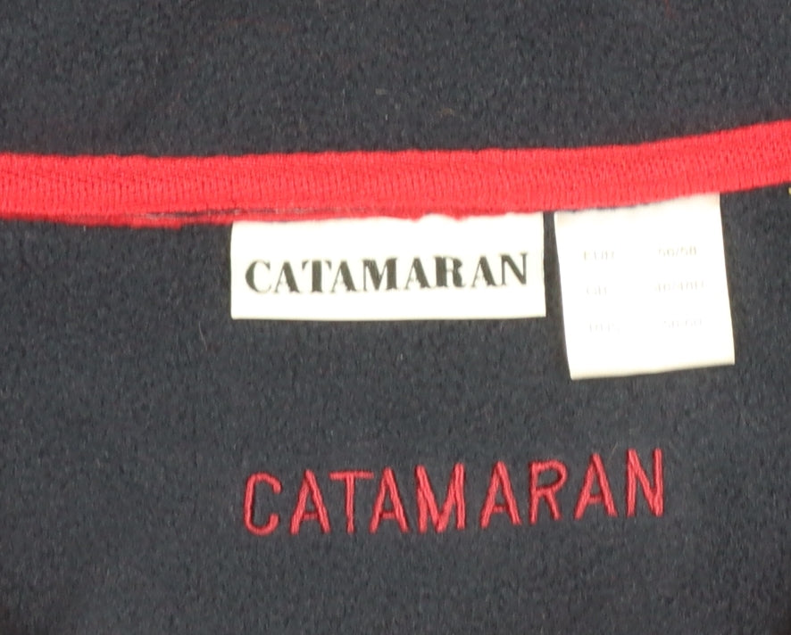 Catamaran Men's Red Fleece 1/4 Zip Pullover Sweatshirt L