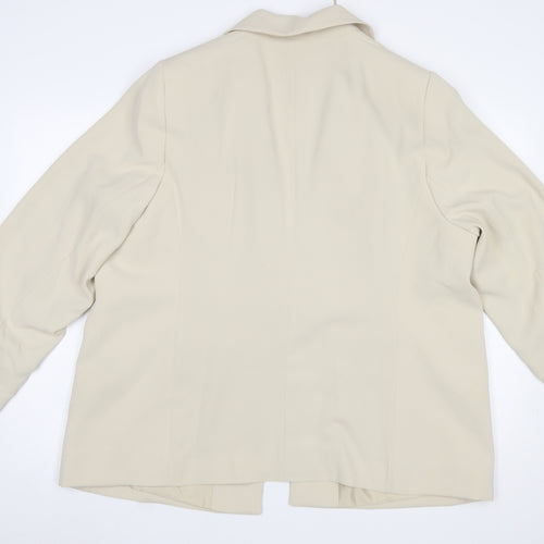 Marks and Spencer Womens Beige Size 20 Regular Fit Blazer Jacket