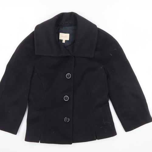 Whistles Women's Black Wool Suit Jacket UK 8 Classic Lined
