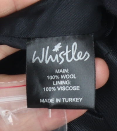 Whistles Women's Black Wool Suit Jacket UK 8 Classic Lined