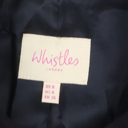 Whistles Women's Black Wool Suit Jacket UK 8 Classic Lined