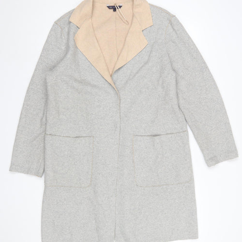 Marks and Spencer Women’s Grey Wool Blend Long Coatigan Size 12