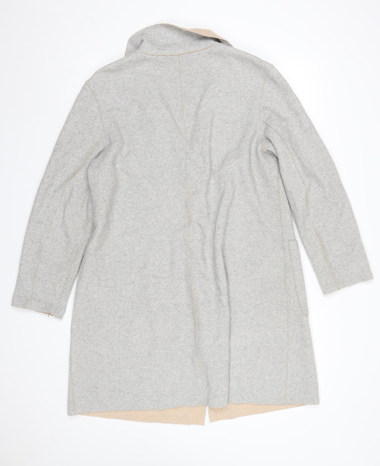 Marks and Spencer Women’s Grey Wool Blend Long Coatigan Size 12