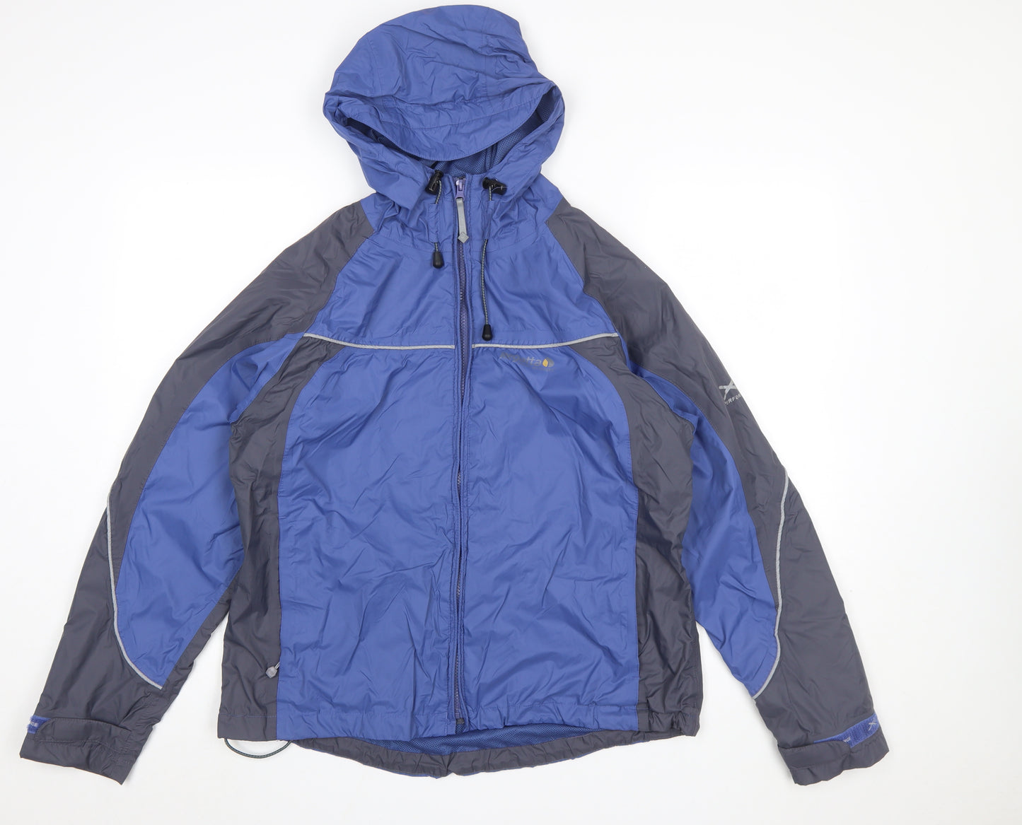 Regatta Women's Blue Waterproof Hooded Rain Jacket Size 16