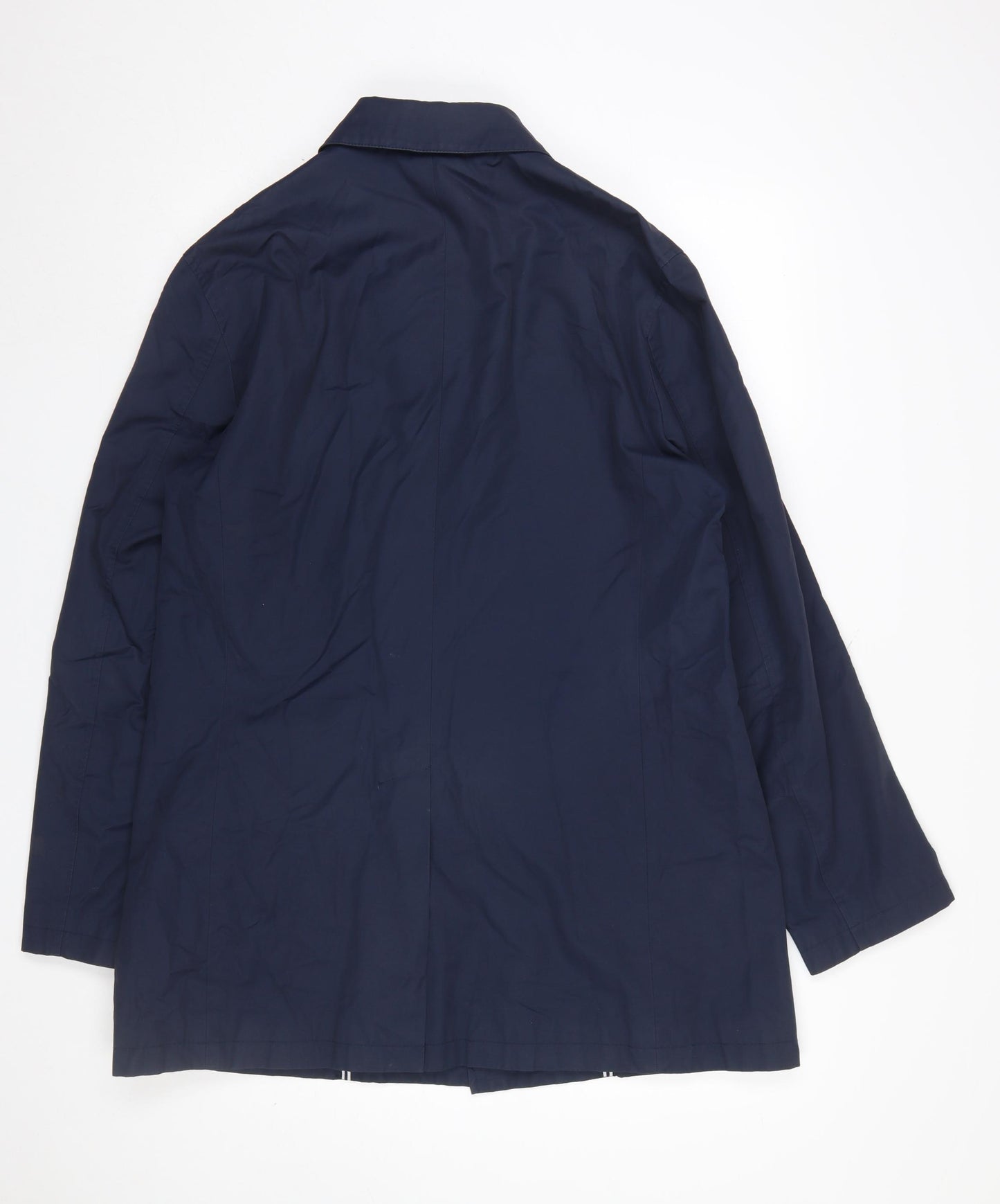 John Lewis Mens Blue M Shower Resistant Classic Rain Coat