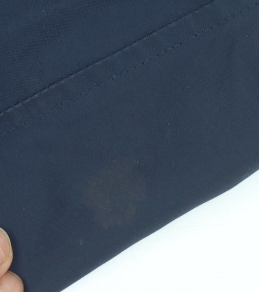 John Lewis Mens Blue M Shower Resistant Classic Rain Coat