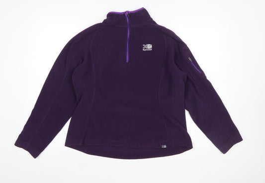 Karrimor Womens Purple Fleece Pullover Sweatshirt Size 12