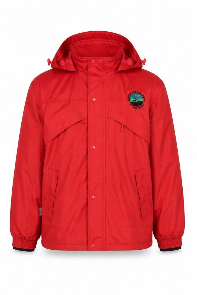 Front view of Result Men's Red Waterproof Hooded Parka Jacket L