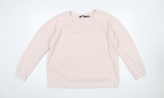 Lands' End Women Beige XL Pullover Sweatshirt Soft Fleece