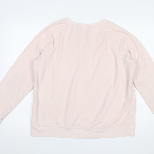 Lands' End Women Beige XL Pullover Sweatshirt Soft Fleece