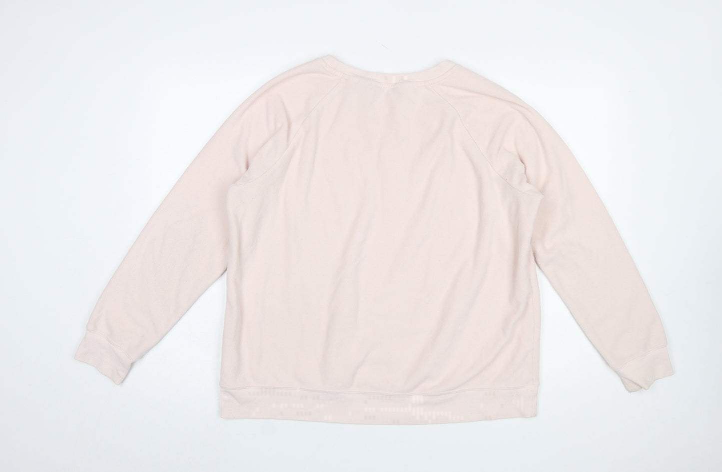 Lands' End Women Beige XL Pullover Sweatshirt Soft Fleece
