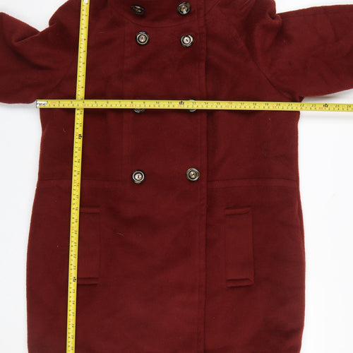 Marks and Spencer Women's Brown Wool Blend Pea Coat UK 16