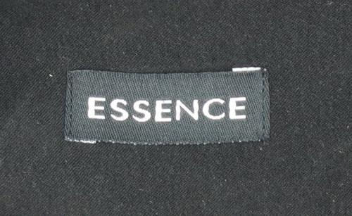 Essence Womens Black Size 18 Full Zip Mid-Length Jacket
