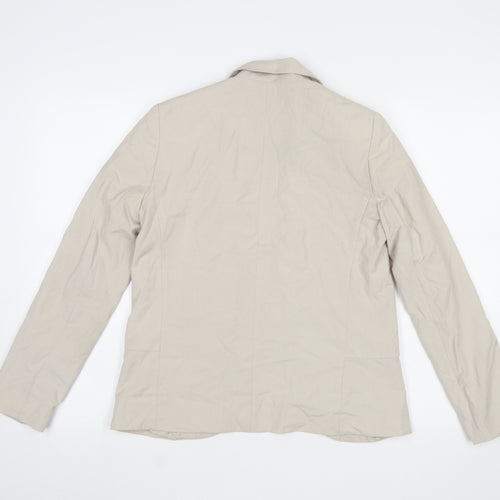 Topshop Women’s Beige Tailored Blazer UK 6 Single-Breasted Jacket