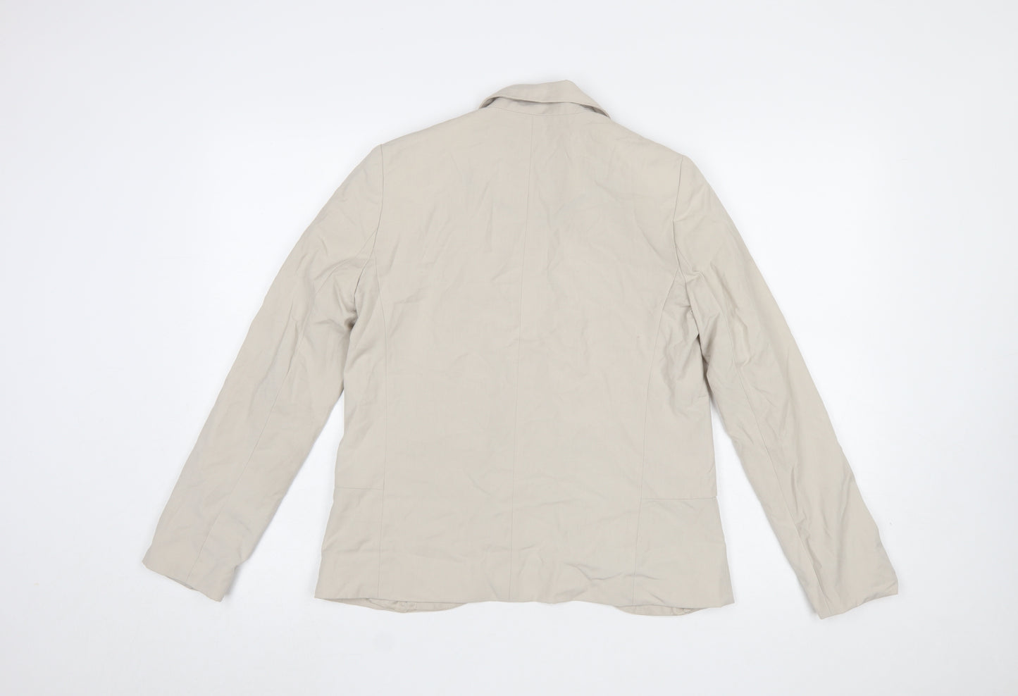 Topshop Women’s Beige Tailored Blazer UK 6 Single-Breasted Jacket