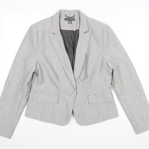 Primark Women’s Grey Classic Single-Breasted Suit Jacket UK 16