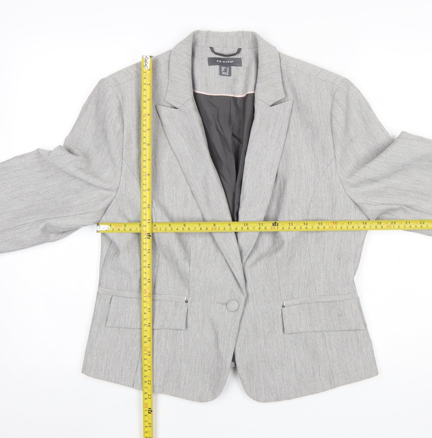 Primark Women’s Grey Classic Single-Breasted Suit Jacket UK 16