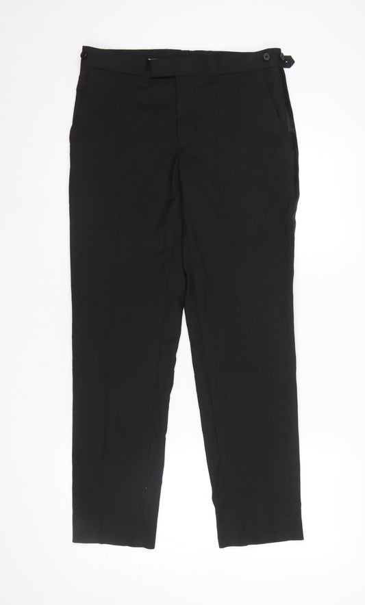 Marks and Spencer Men's Black Slim Fit Dress Pants 30x29