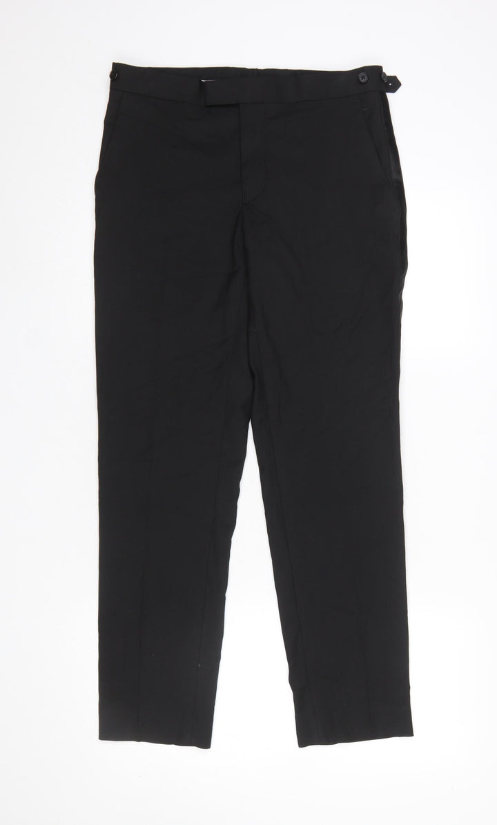 Marks and Spencer Men's Black Slim Fit Dress Pants 30x29