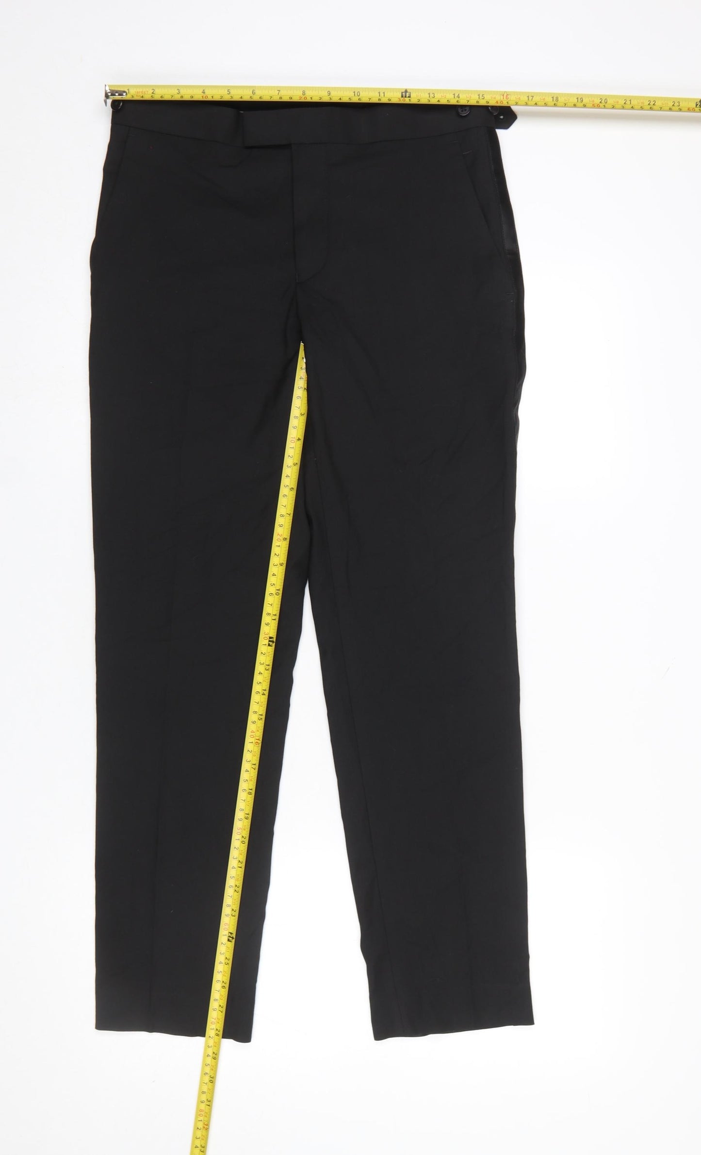 Marks and Spencer Men's Black Slim Fit Dress Pants 30x29