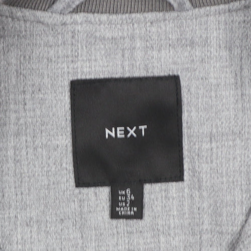 Next Men's Grey Bomber Jacket Size M Polyester Blend Casual Style