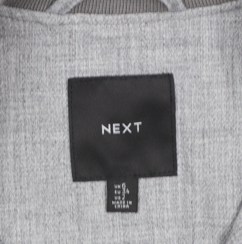 Next Men's Grey Bomber Jacket Size M Polyester Blend Casual Style