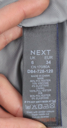 Next Men's Grey Bomber Jacket Size M Polyester Blend Casual Style