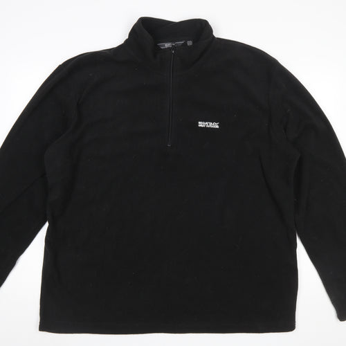 Regatta Men's Black 2XL Fleece Pullover Sweatshirt Outdoor Half Zip