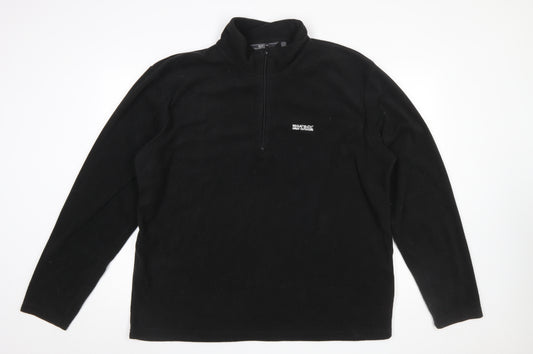Regatta Men's Black 2XL Fleece Pullover Sweatshirt Outdoor Half Zip