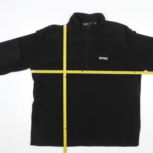 Regatta Men's Black 2XL Fleece Pullover Sweatshirt Outdoor Half Zip