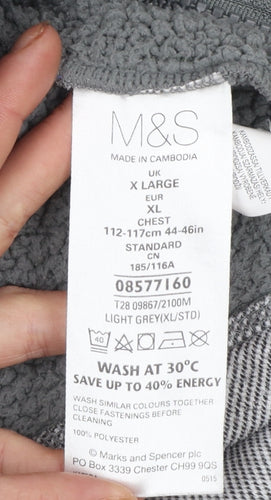 Marks and Spencer Men’s Grey XL Full Zip Fleece Jacket
