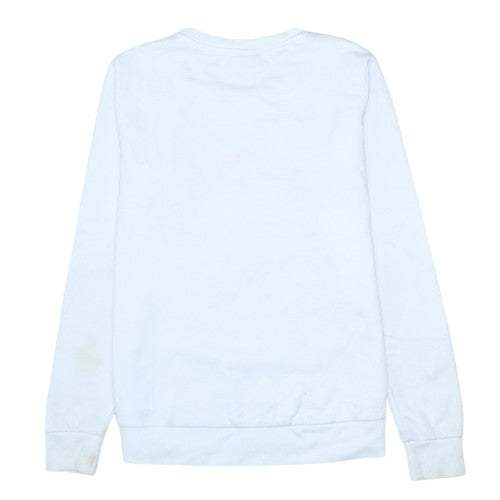 Ellesse Womens White Cotton Blend Pullover Sweatshirt Size 10