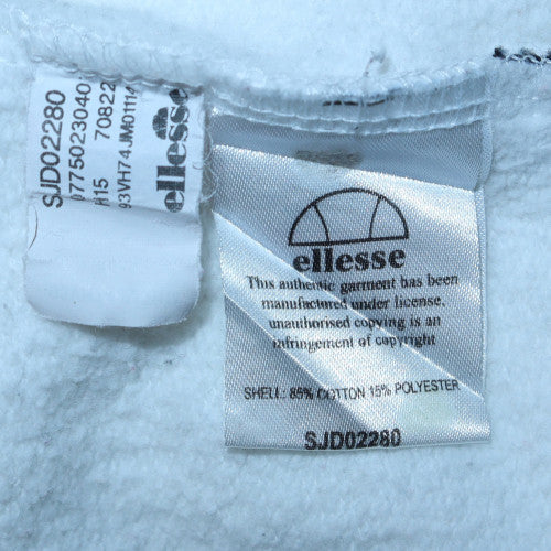 Ellesse Womens White Cotton Blend Pullover Sweatshirt Size 10