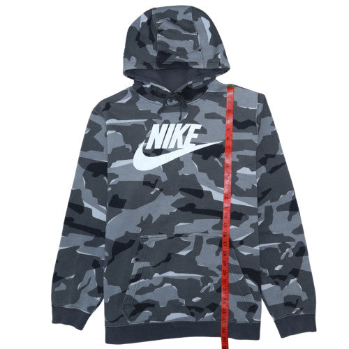 Nike Men's Grey Camouflage Pullover Hoodie - Size L