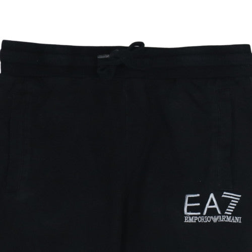Emporio Armani EA7 Mens Black Logo Jogger Trousers Size L