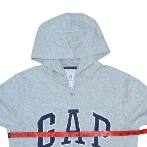 GAP Kids Boys Grey Full Zip Hoodie Size 13-14 Years Cotton Blend