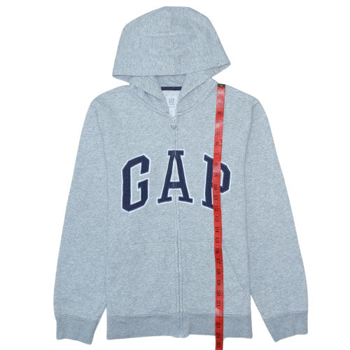 GAP Kids Boys Grey Full Zip Hoodie Size 13-14 Years Cotton Blend