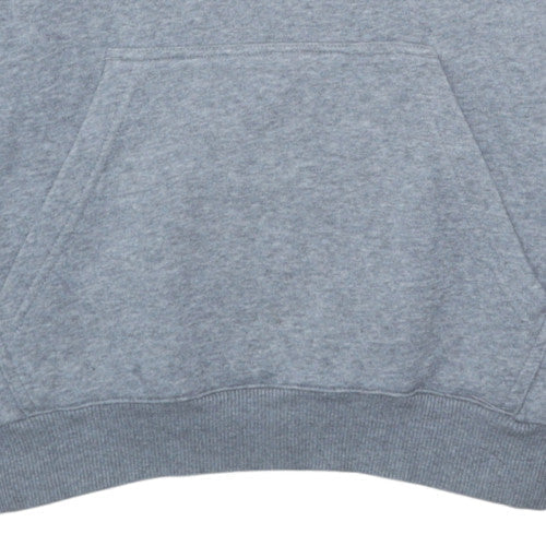 Adidas Men's Grey Pullover Hoodie M Regular Fit Sports Logo