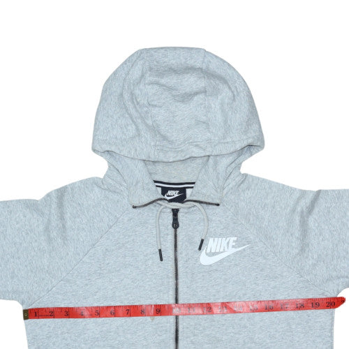 Nike Women's Grey Full Zip Hoodie Small - Classic Sportswear