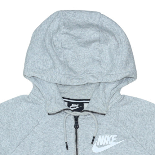 Nike Women's Grey Full Zip Hoodie Small - Classic Sportswear