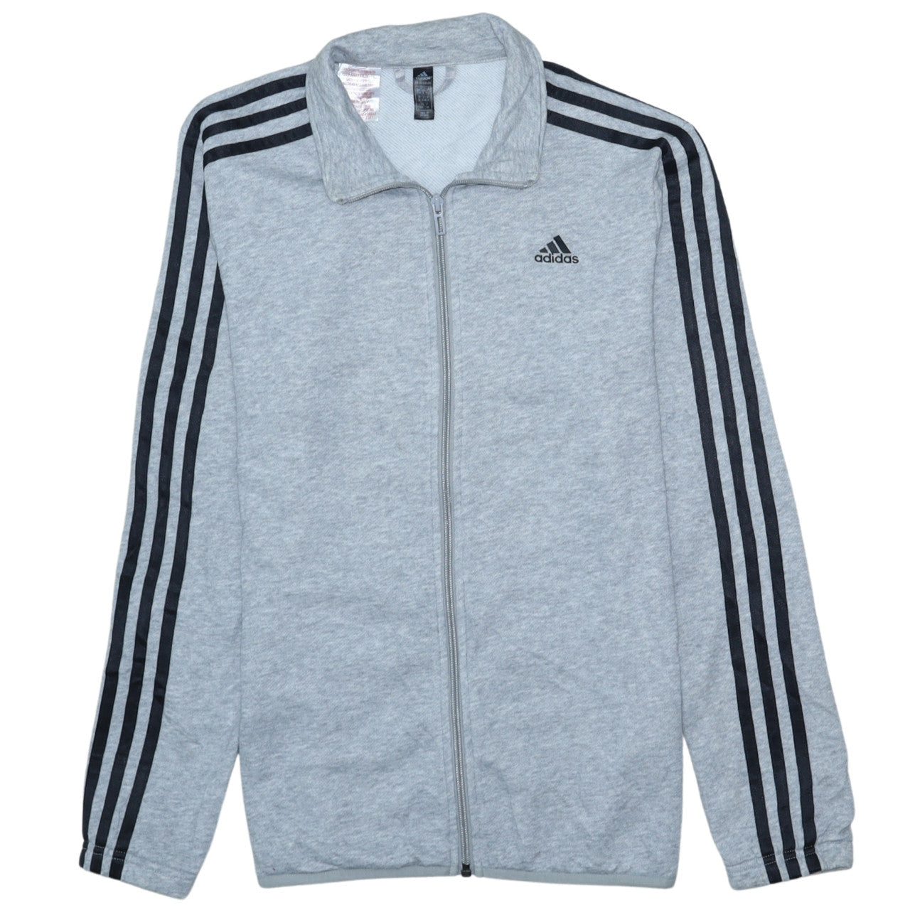 Adidas Boys Grey Full Zip Sweatshirt 13-14 Years Regular Fit Sports Jacket