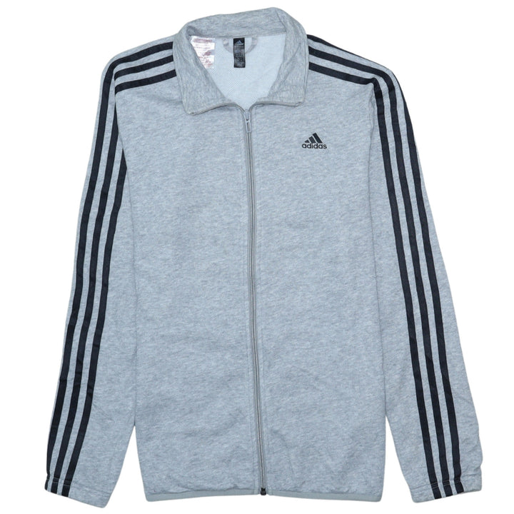 Adidas Boys Grey Full Zip Sweatshirt 13-14 Years Regular Fit Sports Jacket