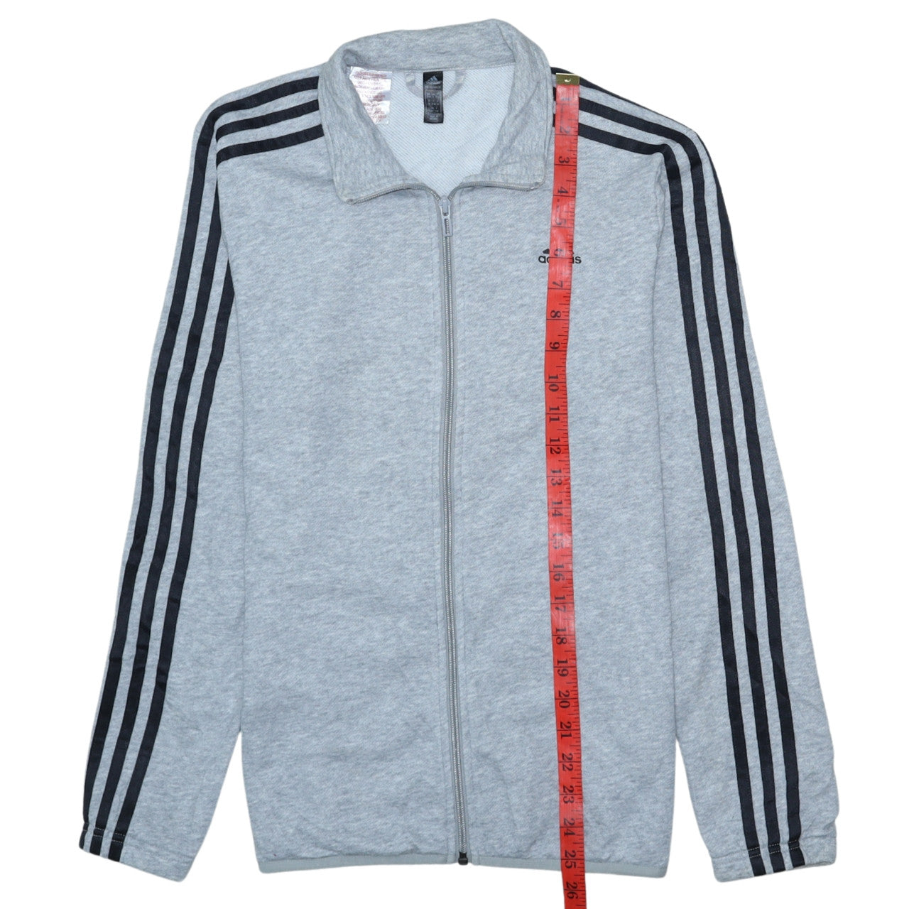 Adidas Boys Grey Full Zip Sweatshirt 13-14 Years Regular Fit Sports Jacket