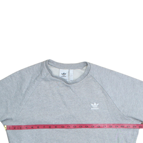 Adidas Men's Grey Crew Neck Pullover Sweatshirt Size L