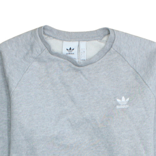 Adidas Men's Grey Crew Neck Pullover Sweatshirt Size L