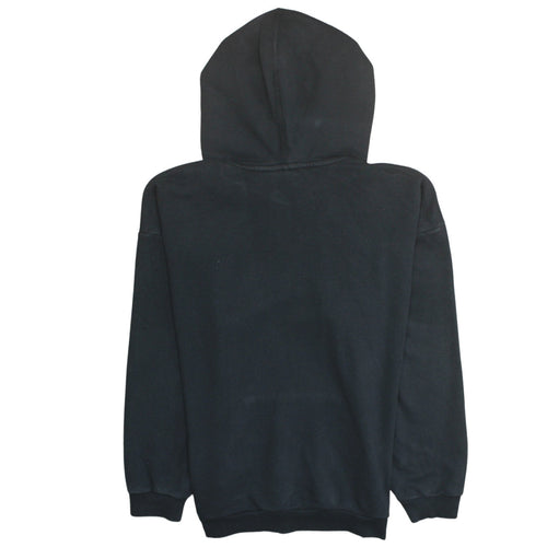 Adidas Womens Black Pullover Hoodie L Cotton Blend Trefoil Logo