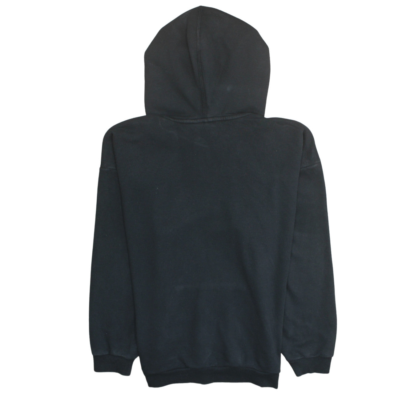 Adidas Womens Black Pullover Hoodie L Cotton Blend Trefoil Logo